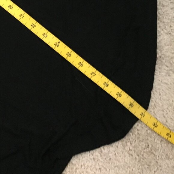 Green Envelope USA Made Witchy Black Reverse Handkerchief Hem A-Line Shirt - Picture 15 of 16